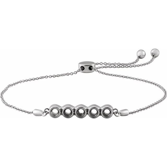 Custom five-stone turquoise bracelet in sterling silver