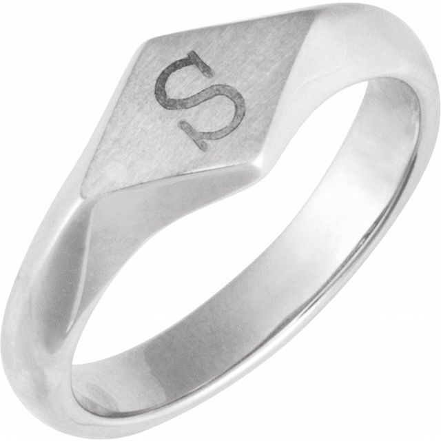 Geometric Signet Ring view 4