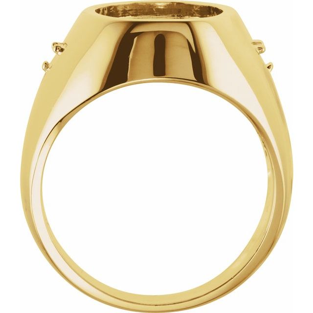 Men’s accented cabochon ring in sterling silver