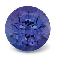 Round deep blue-purple tanzanite, Stuller SKU 500106511