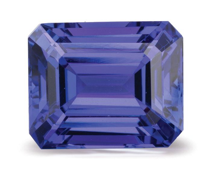 6.58 ct emerald cut blue tanzanite, Stuller SKU 541984