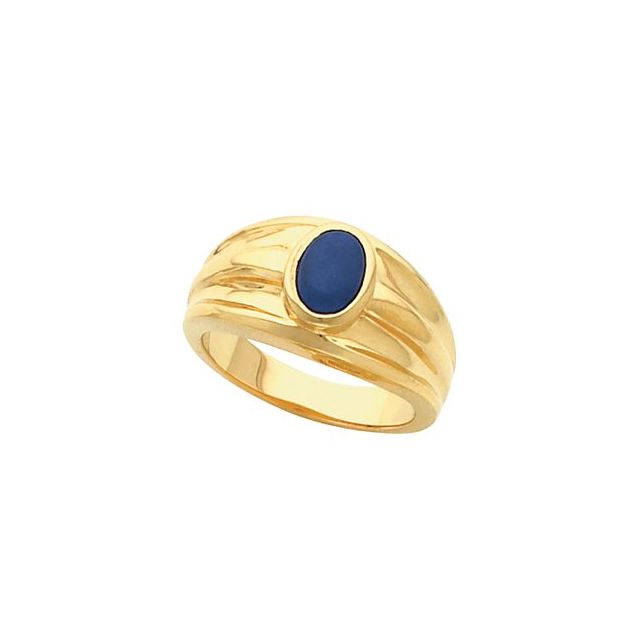 Men’s natural turquoise bezel-set ring in sterling silver