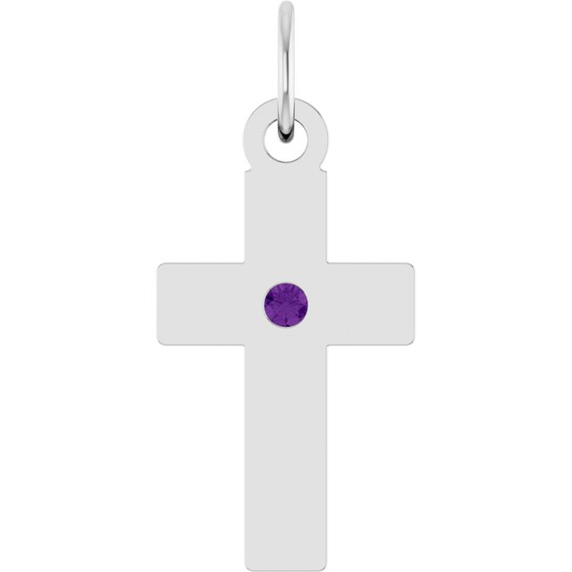 Natural Amethyst Cross Pendant