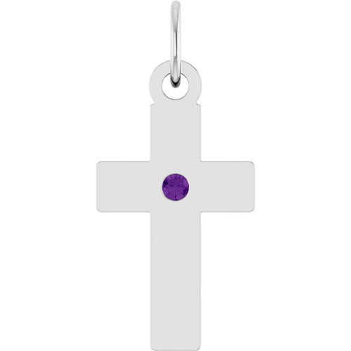 Natural Amethyst Cross Pendant