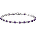 Natural Amethyst Line Bracelet