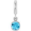 Natural Aquamarine Bezel-Set Pendant