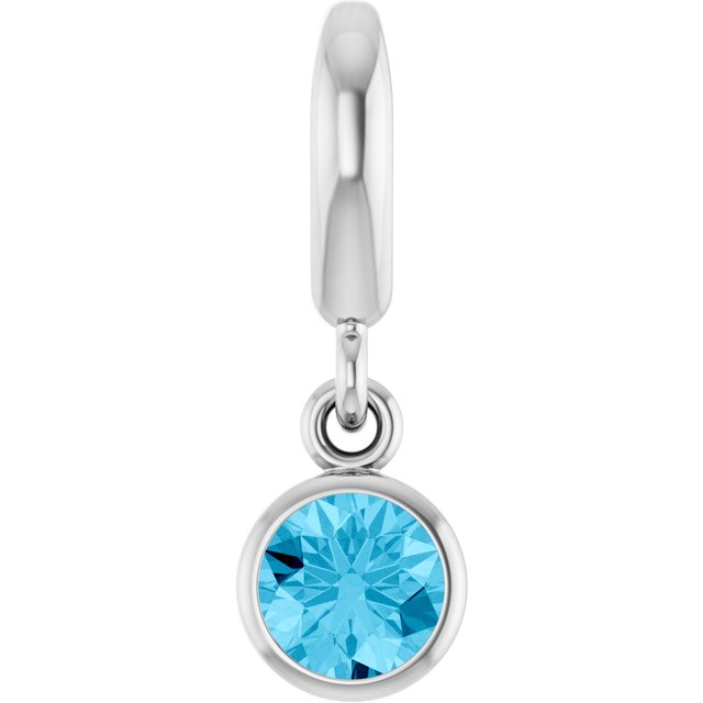 Natural Aquamarine Bezel-Set Pendant