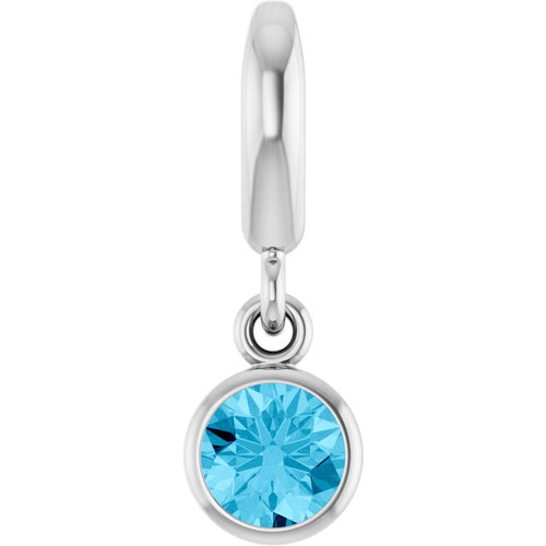 Natural Aquamarine Bezel-Set Pendant