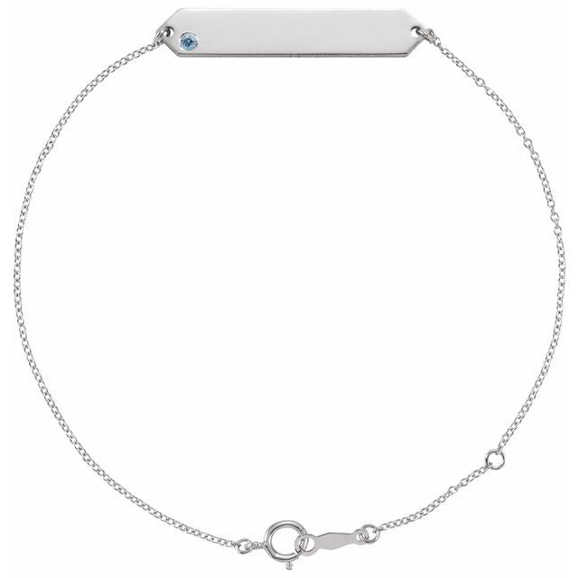 Natural Aquamarine Geometric Bracelet