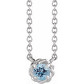 Natural Aquamarine Rope Necklace
