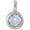 Natural Blue Moonstone Solitaire Pendant
