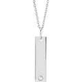 Natural Diamond Bar Necklace