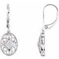 Natural Diamond Filigree Earrings