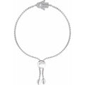 Natural Diamond Hamsa Bolo Bracelet