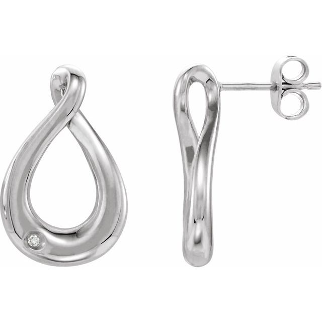 Natural Diamond Infinity Earrings