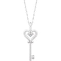 Natural Diamond Key Necklace