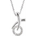 Natural Diamond XO Necklace