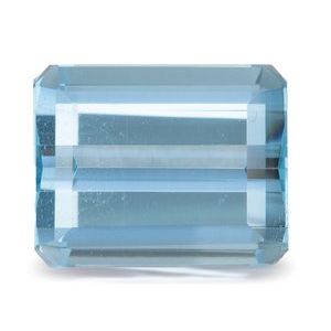 Exact 3.60 ct Natural Blue Aquamarine, emerald (step) cut