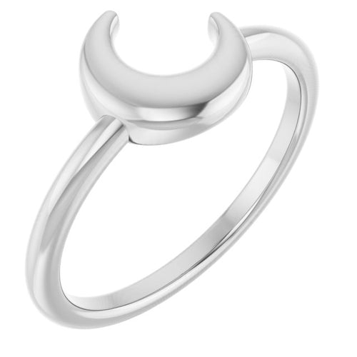 Crescent moon ring