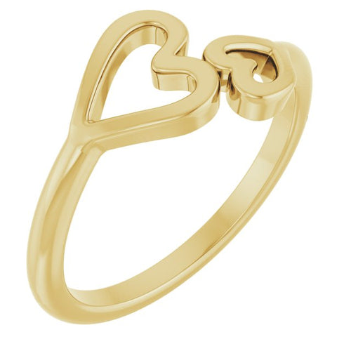 Double-heart ring