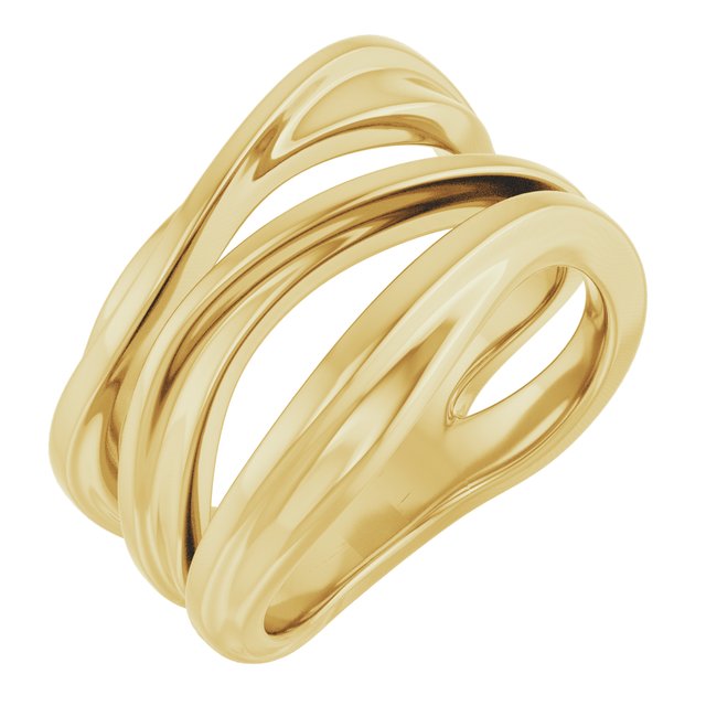 Sculptural negative-space ring