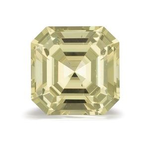 Exact 1.10 ct natural Yellow Sapphire Asscher gemstone