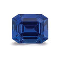 Exact 4.08 ct Natural Blue Emerald Cut Sapphire, emerald, step-cut