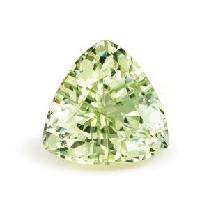 Exact 1.30 ct natural Mint Green Tourmaline Trillion gemstone