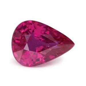 Exact 2.07 ct natural red pear ruby, reference 500086508