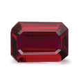 Exact 2.00 ct natural red emerald-cut ruby, reference 500086509