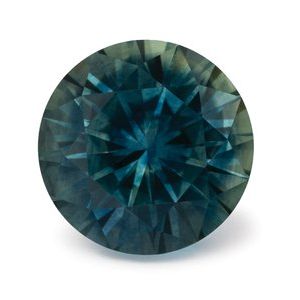 Exact 3.69 ct natural teal blue round sapphire, reference 500100945