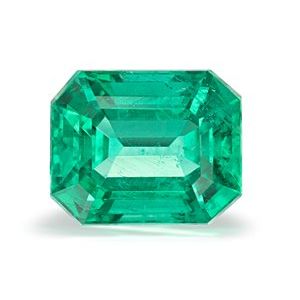Exact 3.31 ct natural green emerald, emerald cut, reference 602223
