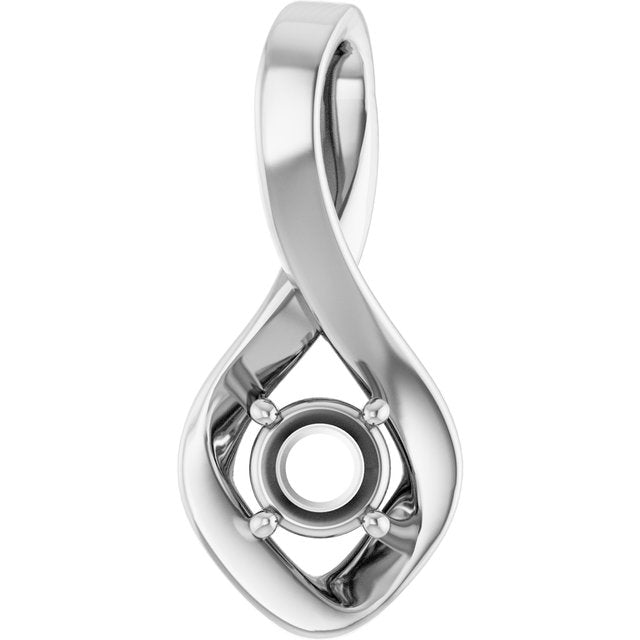 Round pendant mounting preview in yellow metal