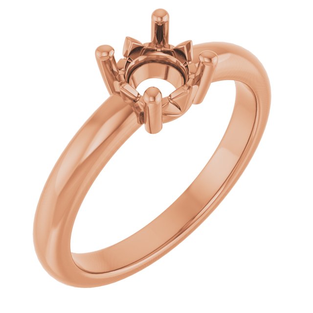 Round ring mounting preview in yellow metal