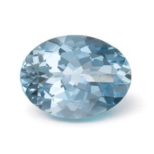 Exact 1.04 ct natural Blue Aquamarine Oval gemstone