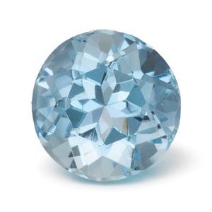Exact 0.85 ct natural Blue Aquamarine Round gemstone