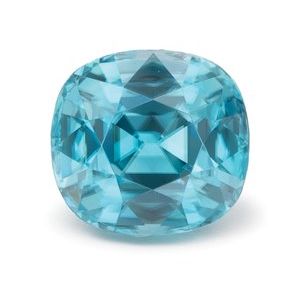 Exact 2.76 ct natural Blue Zircon Antique Cushion gemstone
