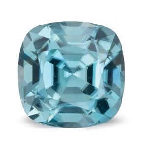 Exact 2.67 ct natural Blue Zircon Cushion gemstone