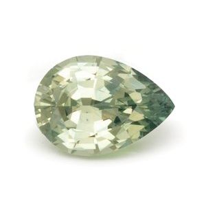 Exact 0.50 ct natural Green Sapphire Pear gemstone