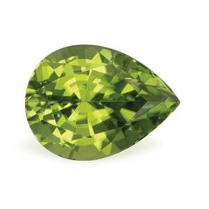 Exact 2.50 ct natural Green Peridot Pear gemstone