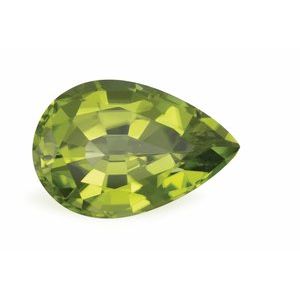 Exact 2.78 ct natural Green Peridot Pear gemstone