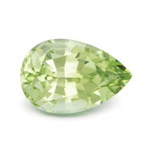 Exact 1.95 ct natural Mint Green Tourmaline Pear gemstone