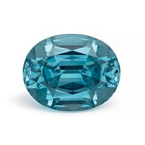 Exact 3.14 ct natural Blue Zircon Oval gemstone