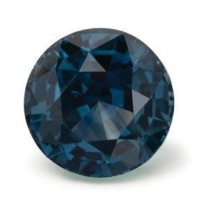 Exact 3.74 ct Natural Teal Blue Sapphire, round, faceted