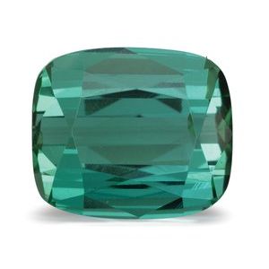Exact 6.22 ct Natural Teal Blue Tourmaline, antique cushion, faceted