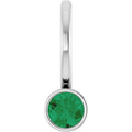 Natural Emerald Bezel-Set Pendant
