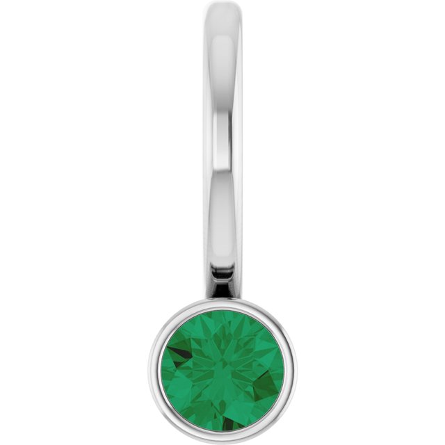Natural Emerald Bezel-Set Pendant