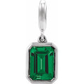 Natural Emerald Charm Pendant