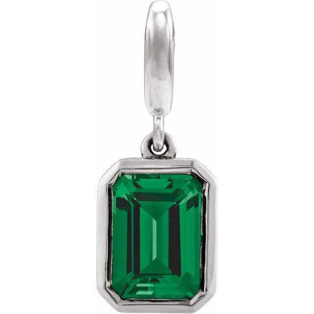 Natural Emerald Charm Pendant