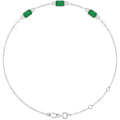 Natural Emerald Three-Stone Bracelet